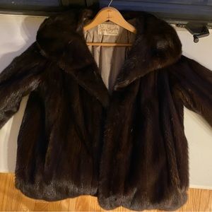 Luxurious soft sable jacket. Excellent condition. Light gray lining, all intact.